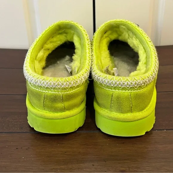 UGG TASMAN SLIPPERS SZ 8 KEY LIME - Picture 4 of 9